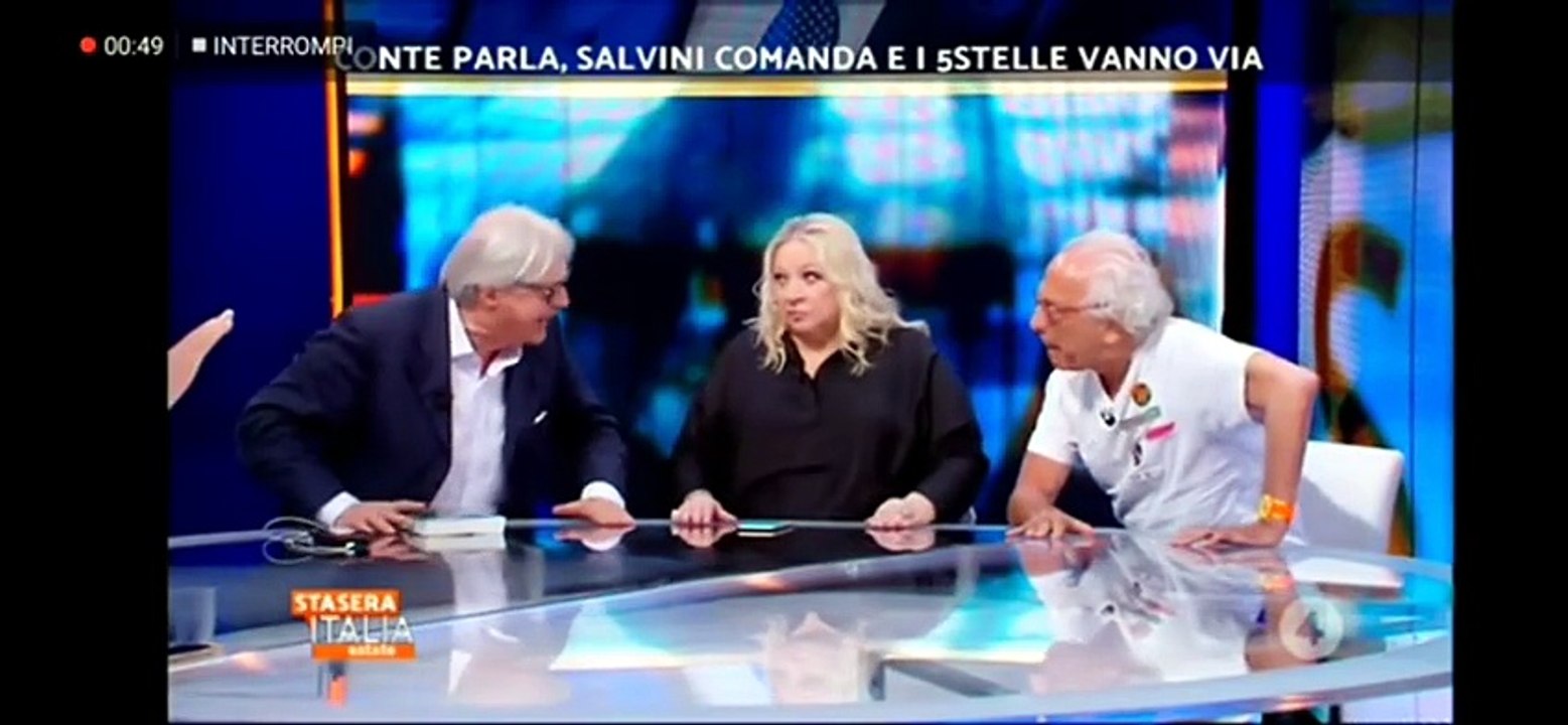 Mughini e Sgarbi litigano