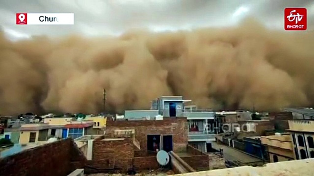 Massive Storm Hits Rajasthan's Churu, Sudden Weather Change Causes Panic Among Locals