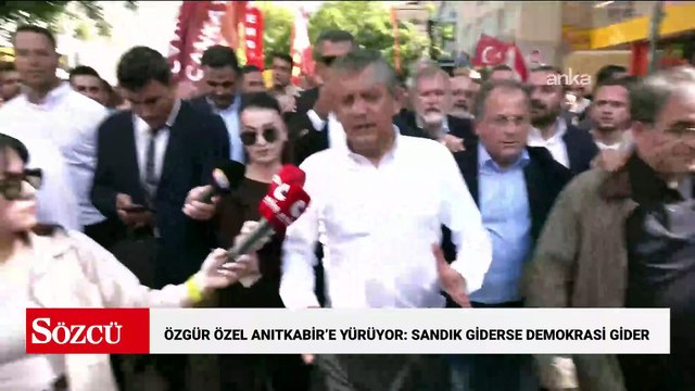Özgür Özel, Anıtkabir'e yürüyor: Partide sandık ortadan kalkarsa Türkiye'de de sandık ortadan kalkar