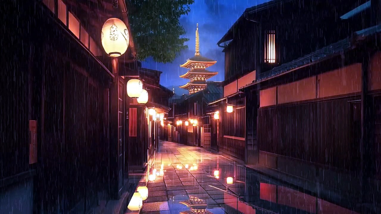 Pluie de Printemps à Kyoto 🌸 Musique Zen pour Dormir et Méditer