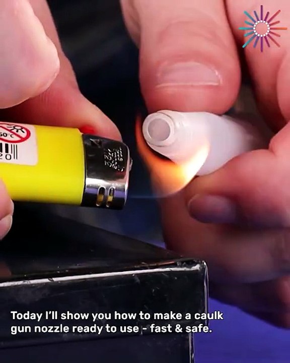 Prep your caulk gun nozzle like a pro! 💡🔨