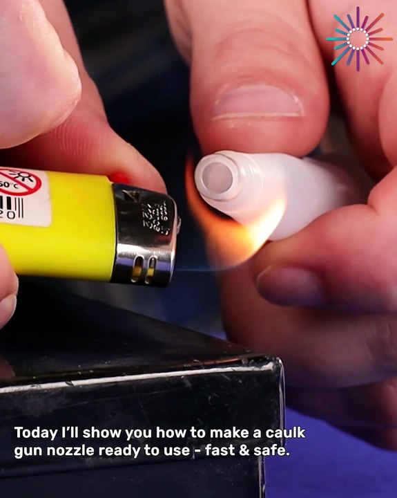 Prep your caulk gun nozzle like a pro! 💡🔨