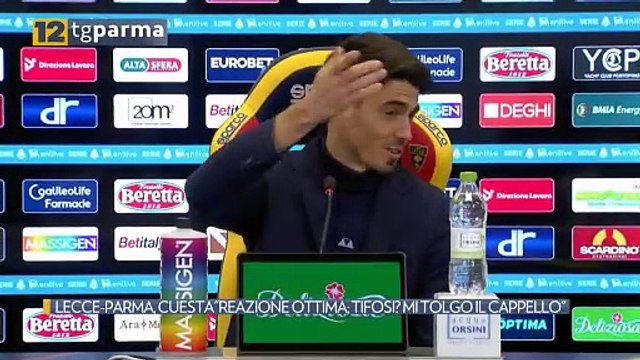 LECCE-PARMA, CUESTA REAZIONE OTTIMA; TIFOSI? MI TOLGO IL CAPPELLO | LECCE-PARMA, CUESTA REAZIONE OTTIMA; TIFOSI? MI TOLGO IL CAPPELLO