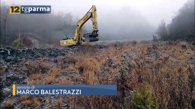 VALMOZZOLA: RUSPE AL LAVORO SULLA FRANA DI LAMINO | VALMOZZOLA: RUSPE AL LAVORO SULLA FRANA DI LAMINO