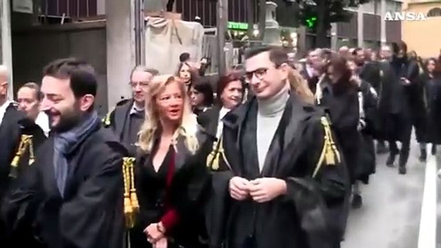 Corteo degli avvocati a Genova contro la riforma della prescrizione