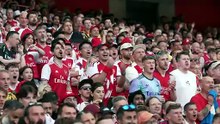 Arsenal fans in Emirates celebrate Havertz goal