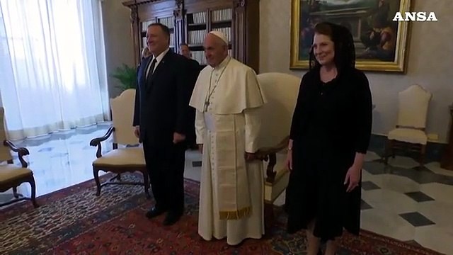 Mike Pompeo in udienza dal Papa in Vaticano