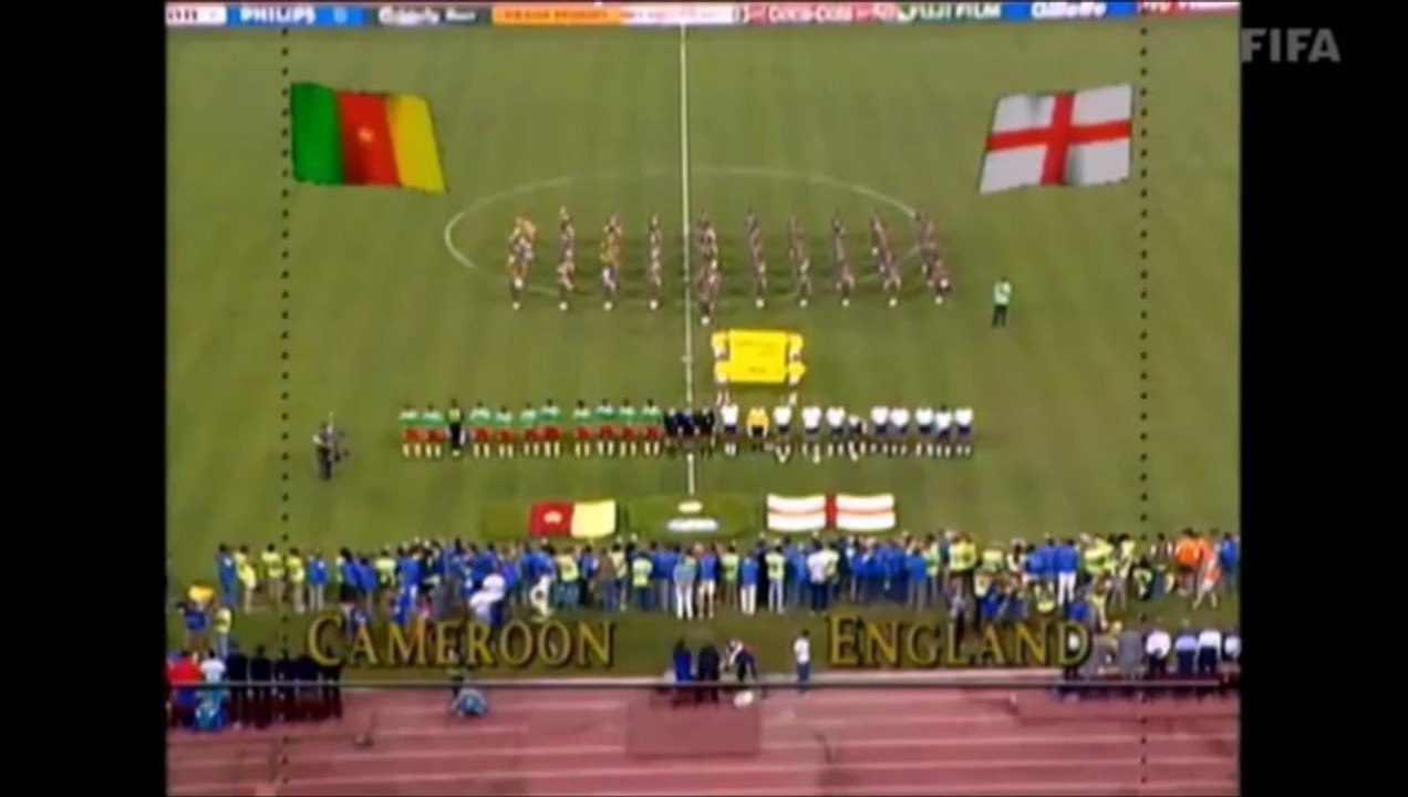 World Cup 1990  England vs Cameroon (1/4 finals) English commentary