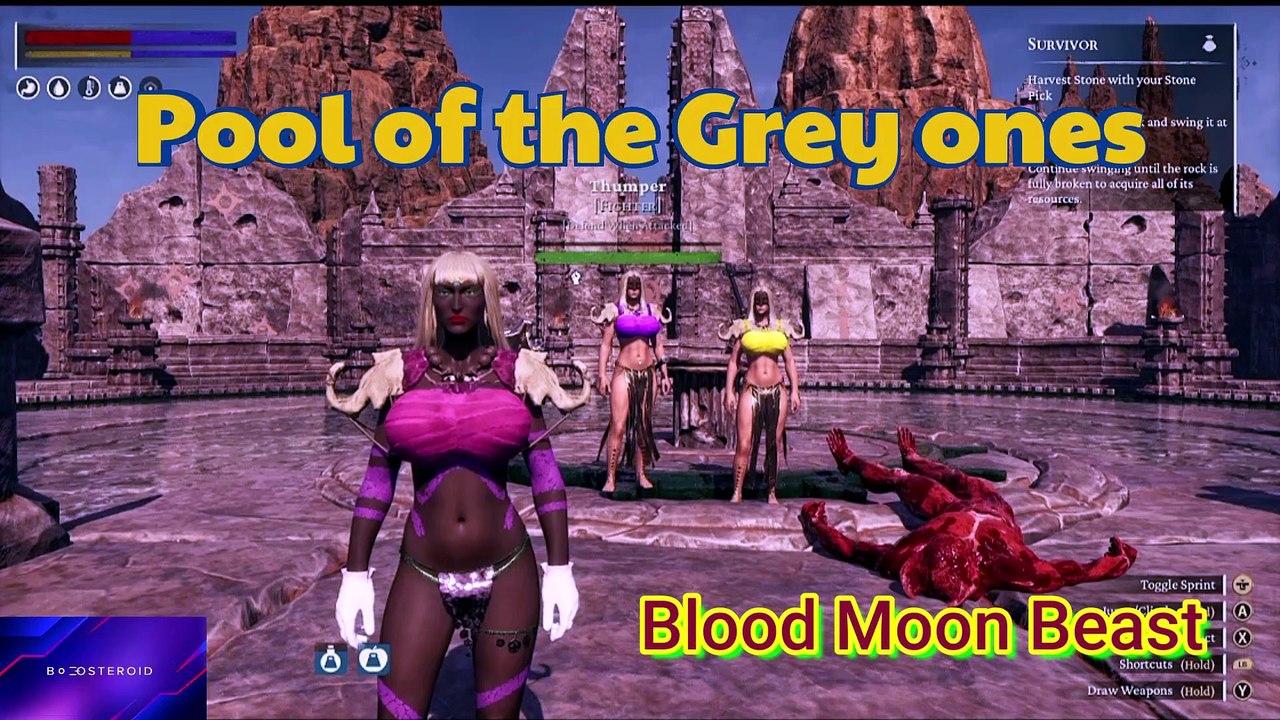Conan Exiles the pools of the grey ones Isle of Siptah Blood moon beast