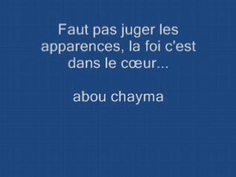 T'as pas le droit de juger!! La foi,c'est dans le coeur!!!