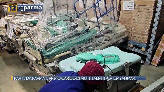 PARTE DA PARMA IL PRIMO CARICO DI AIUTI ITALIANI PER IL MYANMAR. | PARTE DA PARMA IL PRIMO CARICO DI AIUTI ITALIANI PER IL MYANMAR.
