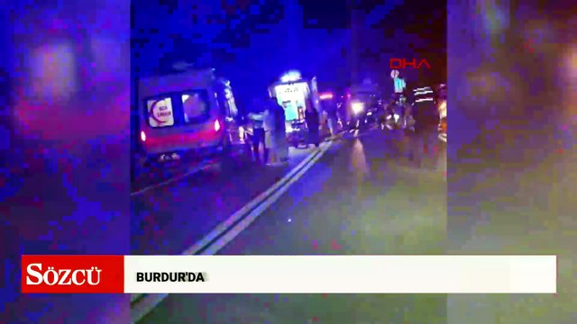Burdur'da 4 aracın karıştığı zincirleme kaza: 3 ölü, 6 yaralı
