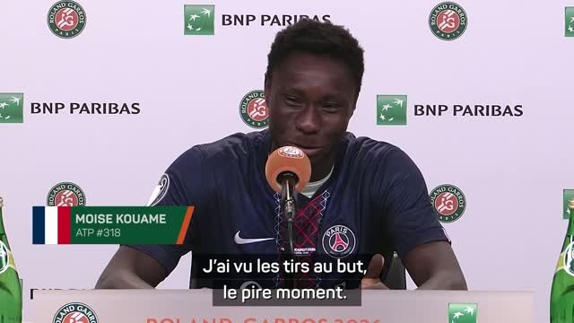 Roland-Garros - Kouame débarque face aux micros avec le maillot du PSG : C'est une consolation de mon match perdu !
