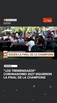 La comparsa coronadora 2027 “Los Tremendazos” compartió la emoción de la final de la Champions