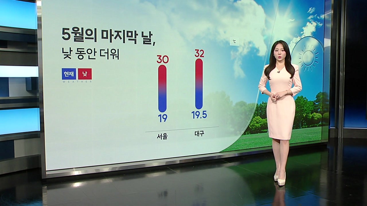 [날씨] 5월의 마지막 날, 낮 동안 더워...강한 자외선 '주의' / YTN