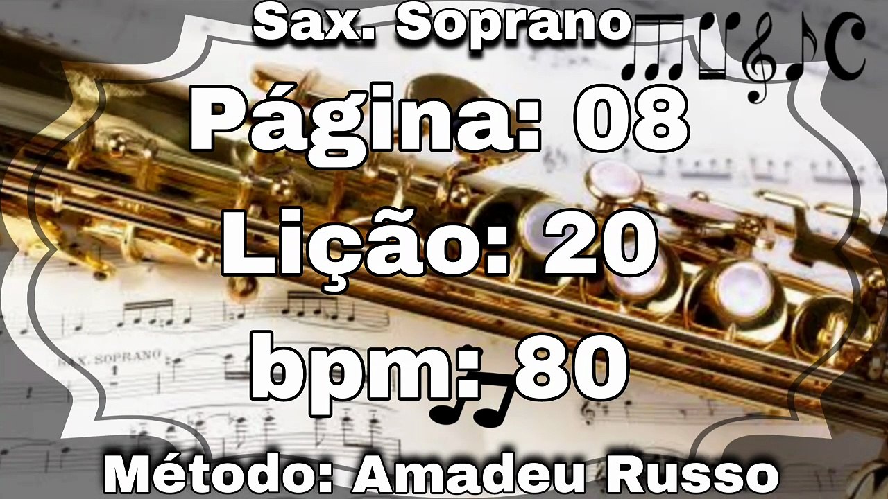 Página: 08 Lição: 20 - Sax. Soprano [80 bpm]