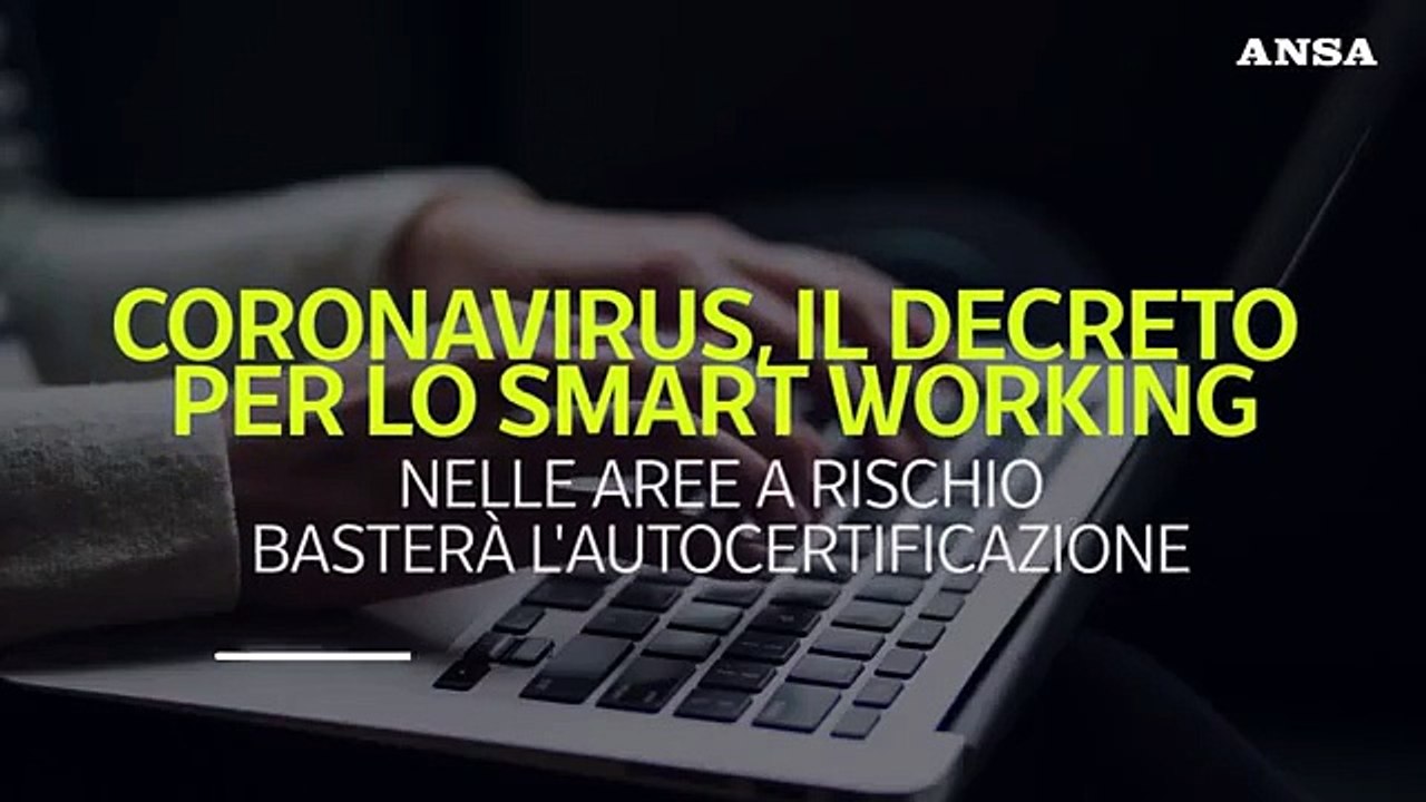 Coronavirus, il decreto per lo smart working