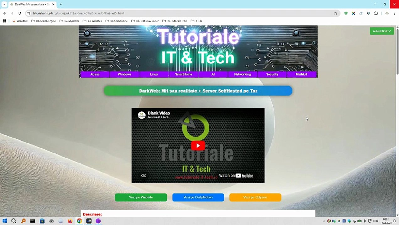 DarkWeb Mit sau realitate plus Server SelfHosted pe Tor