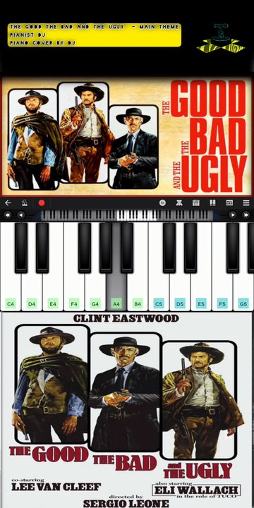 The Good The Bad and The Ugly - Main Theme | Piano Cover By DJ | Pianist DJ | Walk Band