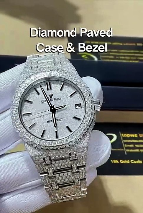 Diamond watch sparkling with luxury and timeless elegance ⌚💎✨  #DiamondWatch #LuxuryWatch #Timepiece #WristWatch #ElegantStyle #WatchLover #FashionVibes