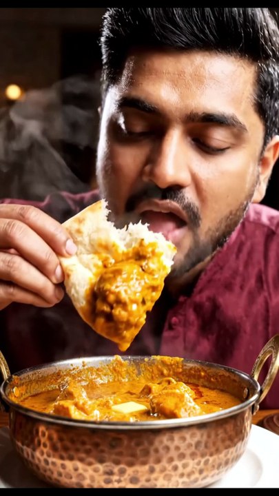 Creamy butter chicken with rich flavors and satisfying ASMR bites 🍗🍛🎧✨  #ButterChickenASMR #FoodASMR #Mukbang #CreamyBites #DesiFood #EatingSounds #ViralASMR