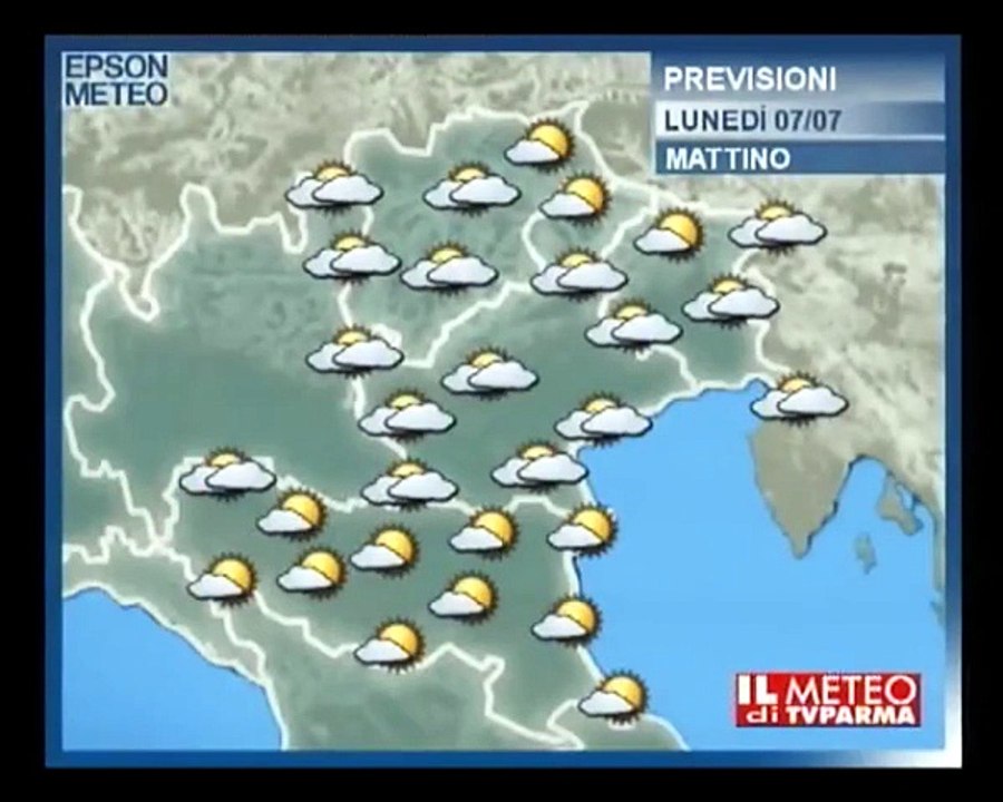 Il meteo del 7 luglio