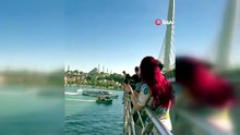 Faciaya davetiye çıkardılar! Haliç köprüsünde çocukların ölümüne şovu saniye saniye kamerada!