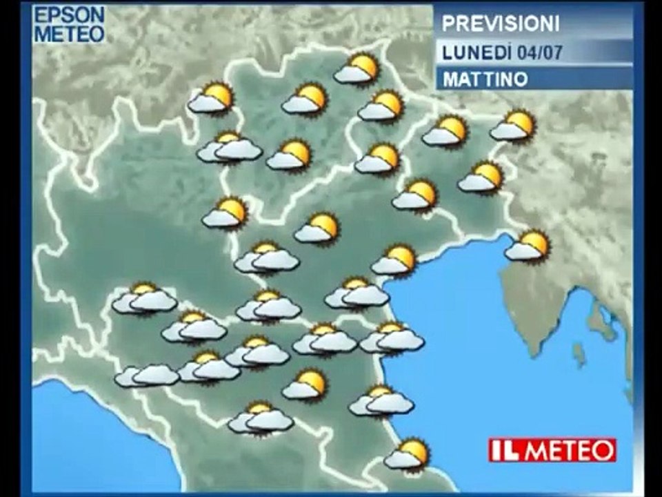 Previsioni meteo lunedì 4 luglio