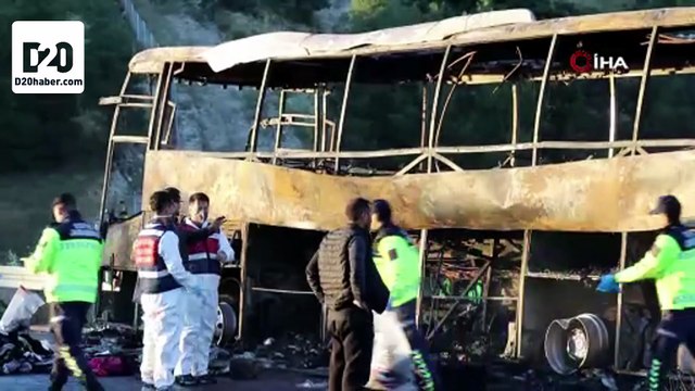 Denizli Sarayköy'deki otobüs kazası: Geriye demir yığını kaldı