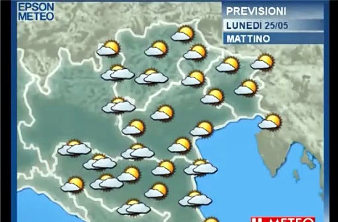 Previsioni meteo 25 maggio