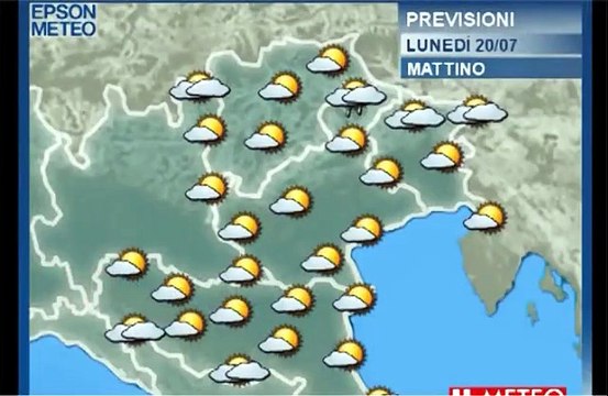 Previsioni meteo 20 luglio