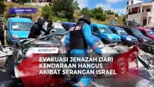 Momen Evakuasi Jenazah dari Kendaraan Hangus Pasca Serangan Udara di Lebanon Selatan