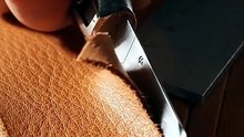 Satisfying Leather Cutting ASMR | Precise Pattern Crafting Macro