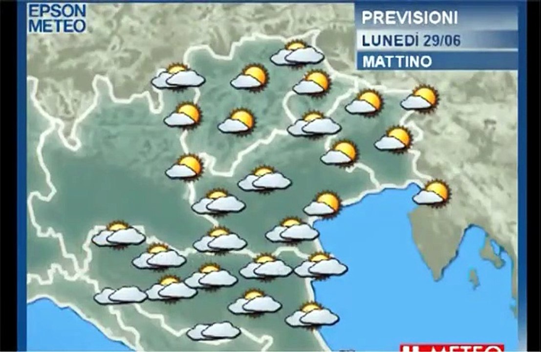 Il meteo del 29 giugno