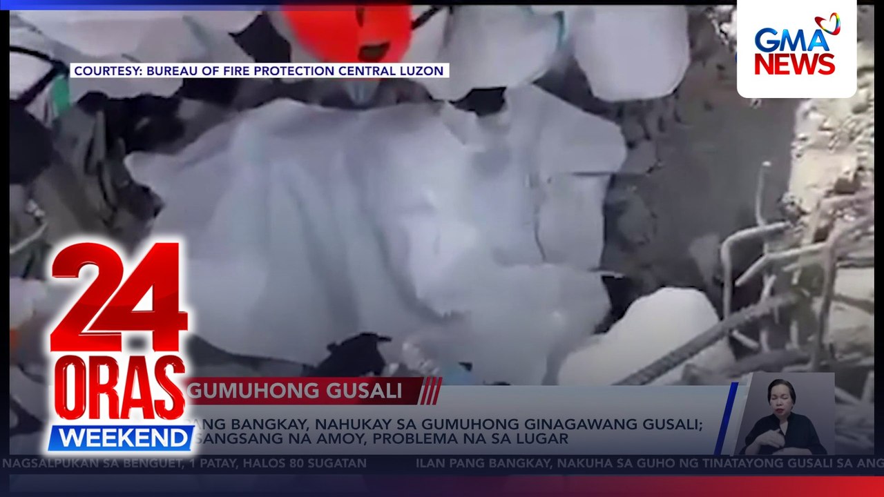 At collapsed Angeles building, death toll rises... so does the stench | 24 Oras Weekend