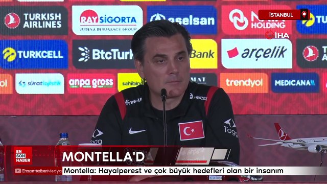 A Milli Futbol Takımı Teknik Direktörü Vincenzo Montella, hayalperest ve çok büyük hedefleri olan bir insan olduğunu bel