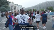 'It's back-to-back' - PSG fans celebrate Champions League win