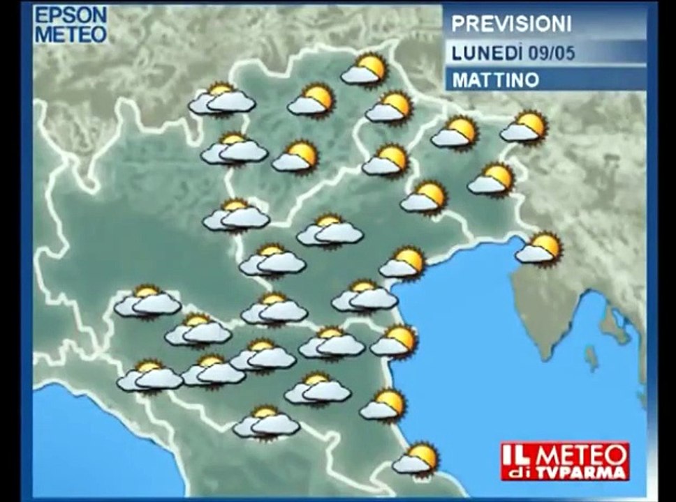 Meteo lunedì 9 maggio 2016