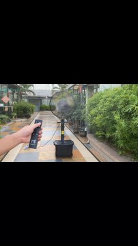 Mingletec BLDC industrial mist fan with remote control #mingletec #coolingfan #sprayfan #factory #warehouse