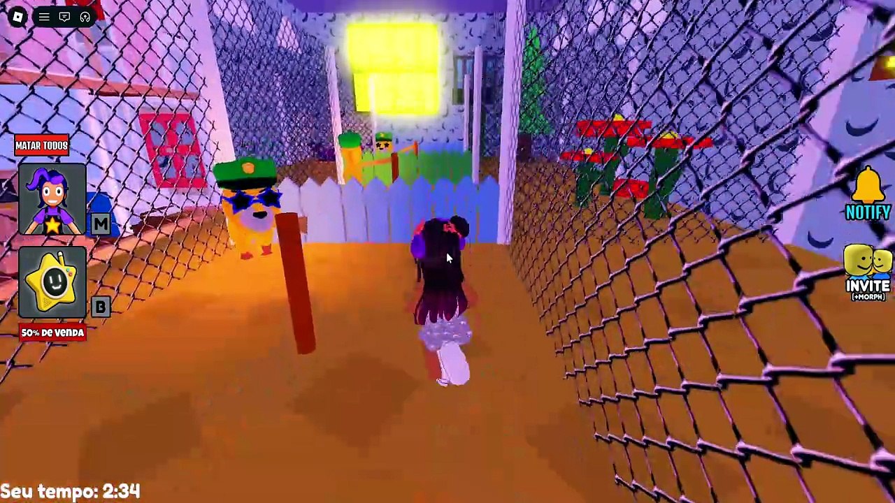 Fuga da prisão da família da polícia de Lilly! (Obby)