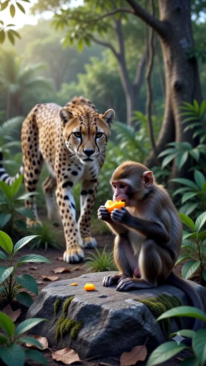 Cheetah and monkey