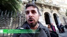 Risparmiatori protestano davanti alla Banca d'Italia