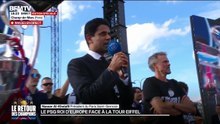Victoire du PSG: "On est champions d'Europe !", lance le président du club, Nasser al-Khelaïfi