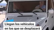 Así ha sido la llegada y el traslado del 'Papamovil' a España
