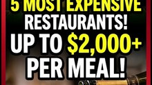 5 most expensive restaurants