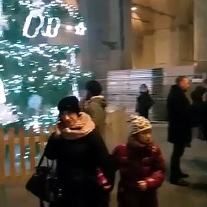 L'accensione dell'albero in piazza: tra nebbia e folla