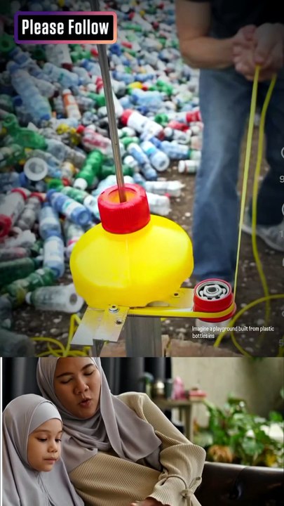 Plastic Bottles Turned Into a Playground DIY