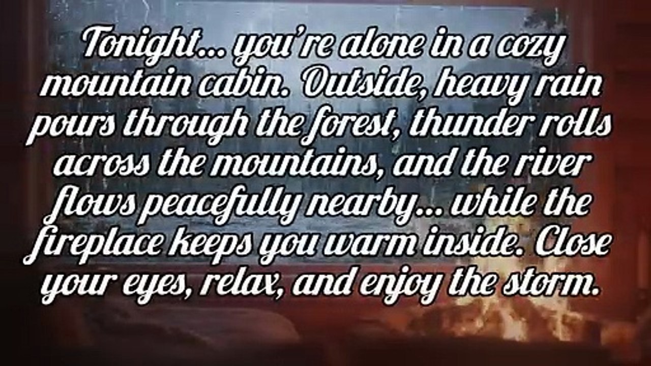 Cozy Mountain Forest Cabin 🌧️ Heavy Rain, Thun...