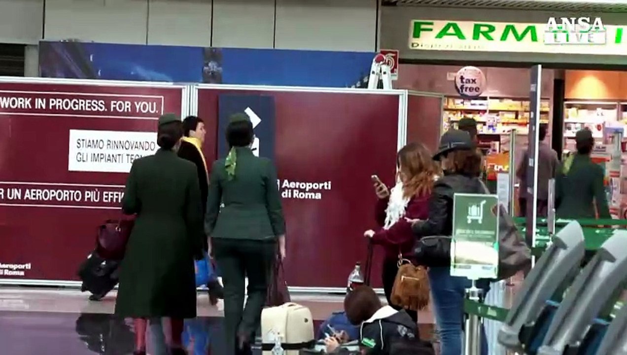 Centinaia in corteo a Fiumicino per sciopero Alitalia