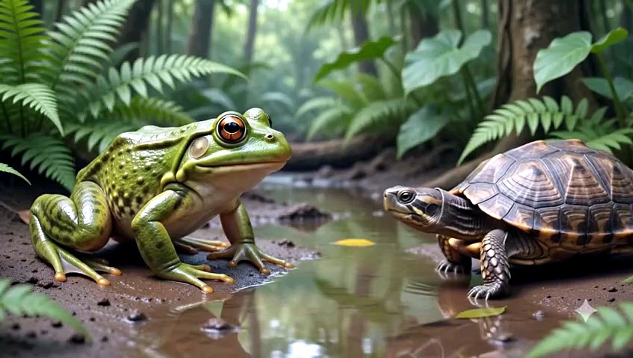 Frog and tortoise